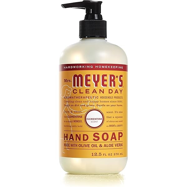 MRS. MEYER'S CLEAN DAY Hand Soap, Made with Essential Oils,