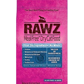 Rawz Dehydrated Cat Food, Salmon, Chicken and Whitefish Recipe Cat Food - 7.8 LB Bag, Fast, by Just Jak's Pet Market