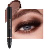 Bastone per ombretto con glitter marrone scuro, girevole, cremoso, effetto
