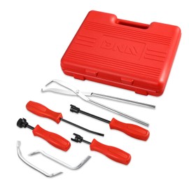‎DNA MOTORING TOOLS-00245 8-Pcs Brake Service Kit - Brake Spring Installer Remover Plier Tools Set with Carrying Case,Red