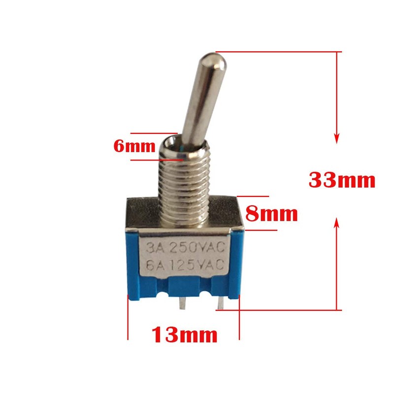 CESFONJER 10 SPDT Mini Miniature Toggle Switch, On/Off 2 Pin