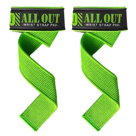 ALLOUT All Out Wrist Straps Lifting Straps for Beginner to Professional, Black/Red/Green/Army Green/Blue (Green)