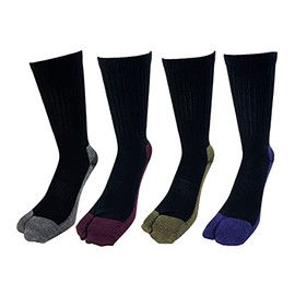 Hayashi S7684 Gentleman's Silk for Comfort without Stuffiness! Made of strong cotton to prevent tearing! Silk back with no stuffiness, Thick Soles, Double Layer Toe Socks (Tabi Type), Set of 4, 9.6 -