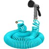 HEYTIMI 50 FT 3/8" Lightweight Coiled Garden Hose EVA Flexible