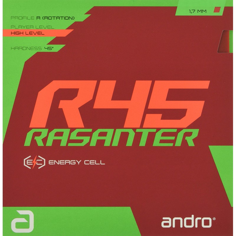 andro 110021093 Table Tennis Rubber Razantar R45 Soft Back UM