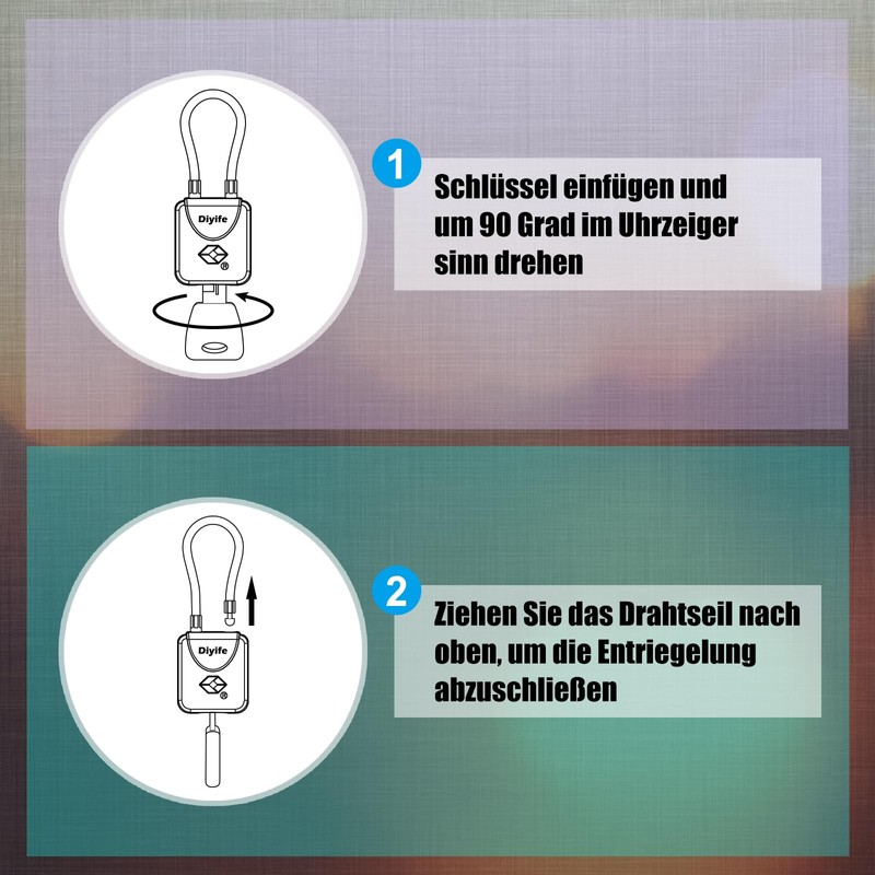 Diyife TSA Luggage Locks 2 Pieces 4 Keys Locks Travel