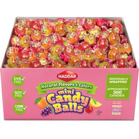 Haddar Assorted Fruit Flavor Dye Free Hard Candy, 2.6lbs | Individually Wrapped Hard Candy Bulk | Natural Colors & Flavorings | No High Fructose Corn Syrup | Healthier Treats | Gluten Free | Kosher