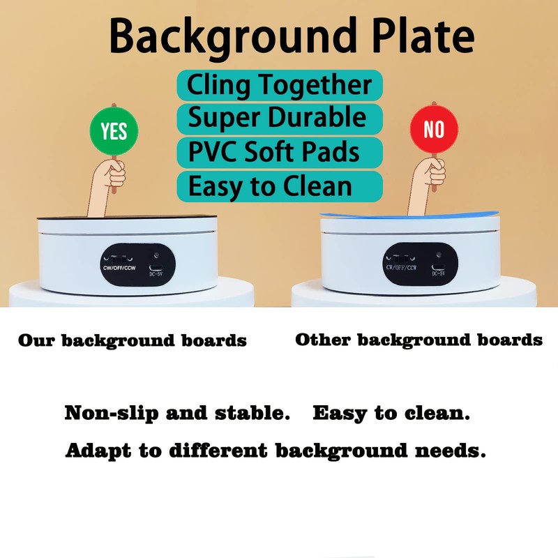 WeArkoTac Motorized Rotating Display Stand, 4.72" 360 Degree Cup Display