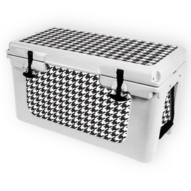 MightySkins (Cooler Not Included) Skin Compatible with RTIC 45 Cooler (2017 Model) - Houndstooth | Protective, Durable, and Unique Vinyl Decal wrap Cover | Easy to Apply | Made in The USA