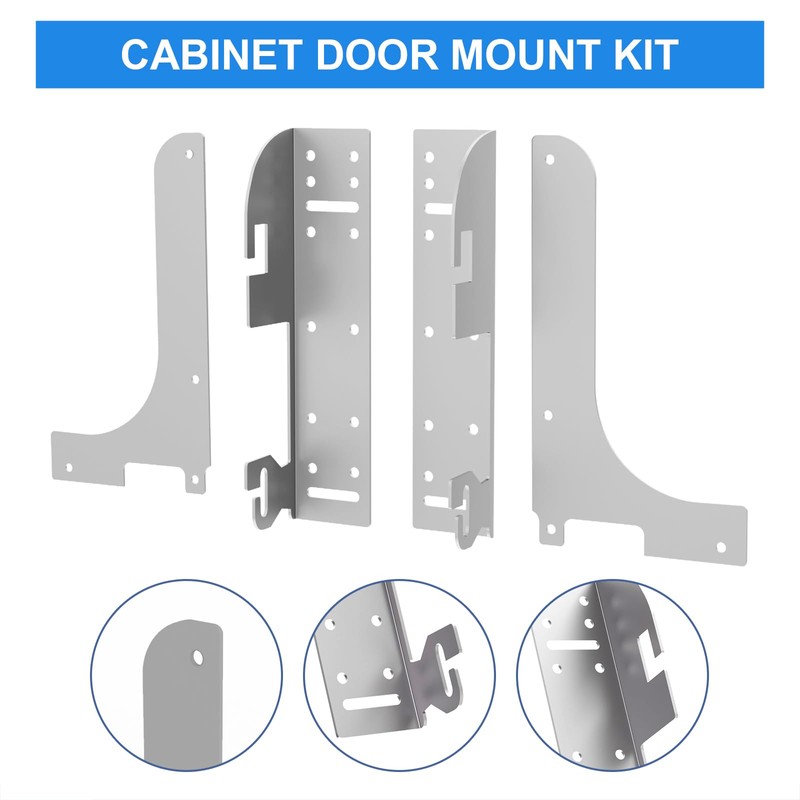 Demimy Cabinet Door Mount Kit for Pull-Out Trash Cans, Organizers