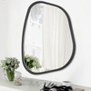 HLFMVWE Asymmetrical Mirror for Wall Irregular Oval Wood Frame Modern