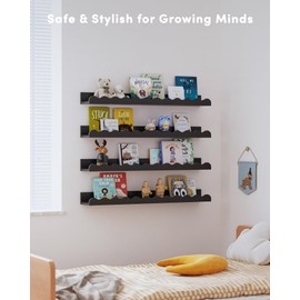 Seocry Nusery Shelves (23 Inches, Black)