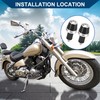 Hihaha Handlebar End Cover/for Motorcycle/Aluminum Alloy / 2Pcs Silver Tone