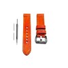 NICKSTON Orange Brushed Genuine Leather Band Compatible with Garmin Venu