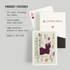 Lantern Press Louisiana, Typography and Icons (52 Playing Cards, Poker