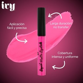 Labial Líquido Mate de Larga Duración + Delineador de Labios | Alta Pigmentación, Cruelty Free | Acabado Mate (PINK POP)