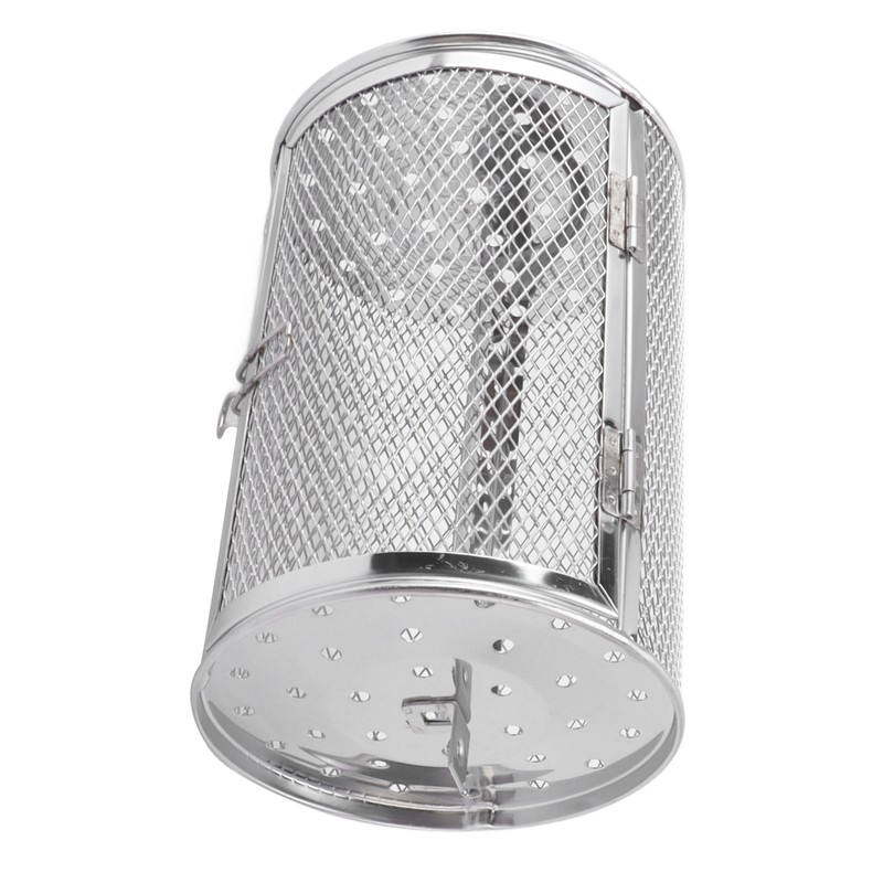 Rolling Grilling Basket Stainless Steel Grill Cage Round Stainless Steel