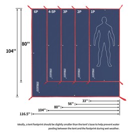 Frelaxy Tent Footprint, Waterproof Camping Tarp, Durable Tent Floor to Elevate Your Camping, Hiking, Backpacking, Hammock, Beach Experience