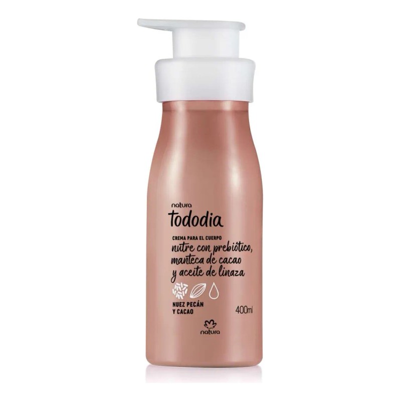 Crema Nutritiva Corporal Natura Tododia Nuez Pecán Cacao 400