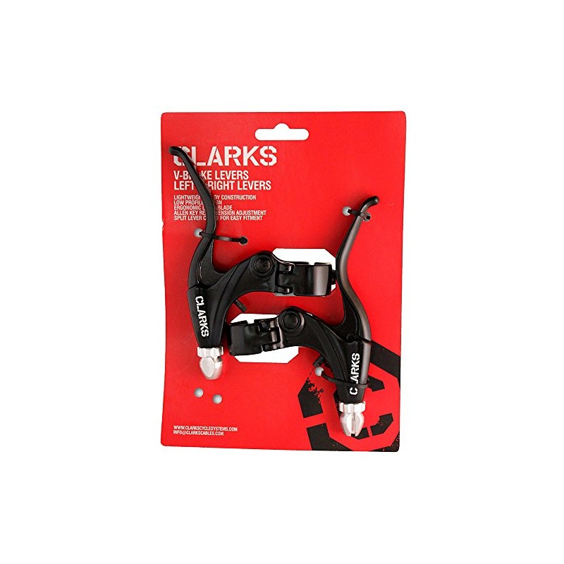 Clarks V-Brake Levers - Pair of Black Adjustable Alloy Brake