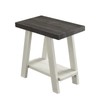 Roundhill Furniture Athens Contemporary Wood Small End Table, Weathered Charcoal