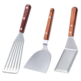 Large Metal Spatula, Flexible Stainless Steel Spatula, Slotted Turner Easy to Clean, Burger Turner for Eggs, Steak, BBQ