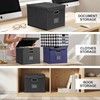 Hleelomi Collapsible File Box with Lid & Plastic Slide -