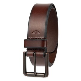 Dockers Men's Casual Leather Belt - 100% Soft Top Grain Genuine Leather Strap with Classic Prong Buckle,Brown,34