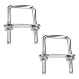 duoyif U Bolts M8 U-bolt U-bolt square M8 U screws stainless steel with nut frame plate washer, M8 U bracket screw for pipe attachment car towing (65 x 80 mm)