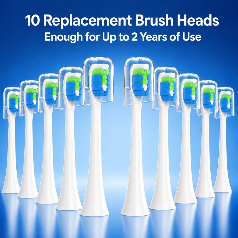 Replacement Heads Compatible with Auraglow Sonus Electric Toothbrush,for Auraglow Electric