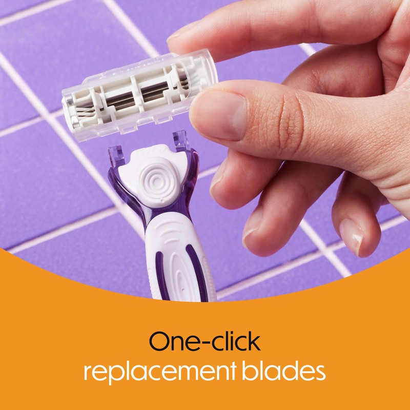 Bic Click 5 Soleil Refillable Women's Razor, 40% Recycled Plastic