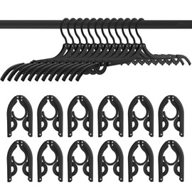 Travel Folding Hanger Household Multifunctional Portable Hanger (Black)