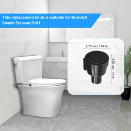 2pcs Replacement Knob for Brondell, Sturdy ABS Resin Non Electric Bidet Knob Fitting Toilet Seat Knob Attachments Part Accessories Compatible with Brondell Ecoseat 101