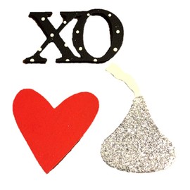 Roeda Brighten Your Life 12455M Valentines Day Icons with XO Phrase Set of 3 Magnets Made in USA