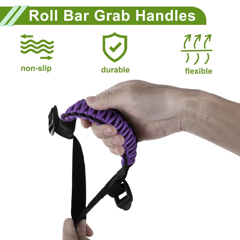 X AUTOHAUX Roll Bar Grab Handles for Jeep Wrangler 2024-2025