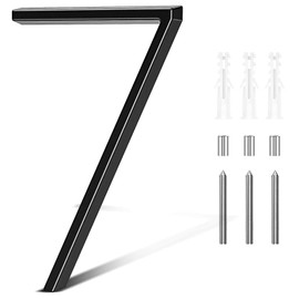 5 Inch Floating House Numbers, Modern House Numbers for Outside Address Numbers House Number Signs for Outside Home Door Mailbox Garden Street Zinc Alloy Black House Number 7