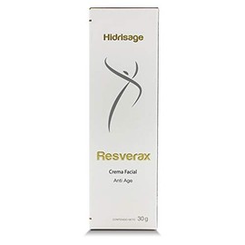 Resverax Crema Anti edad para el contorno de ojos, cara y cuello, contiene ácido hialurónico y antioxidantes, caja con presentación de 30 gr