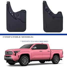YLSCOO Mud Flaps fits 2024 2025 Toyota Tacoma, Mudguards kit Splash Guards Vehicle Sediment Protection No Drilling No Tape Mudflaps Tire Protector Mudflaps All Weather,4 PCS