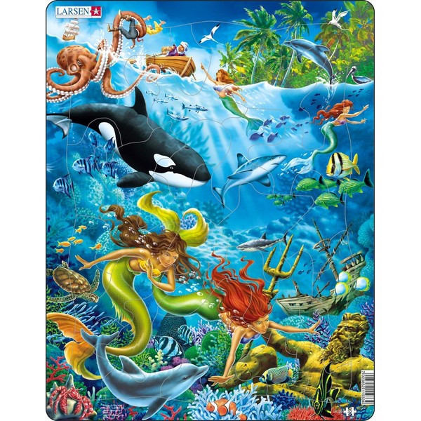 Larsen Puzzles Mermaids 32 Piece Children's Jigsaw Puzzle