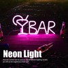BAR Letters Shaped LED Neon Light Shop Signs Light for