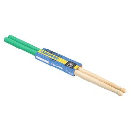 PATIKIL Maple Wood Drumstick Anti Slip Handle Grips Drum Stick Wrap 7A Green 1 Pair for Drumming Musical Instrument Percussion