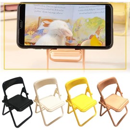 Folding Chair Phone Stand,Folding Chair Phone Holder,Mini Folding Chair Cell Phone Stand Holder,Chair Shape Universal Mobile Multi-Angle Cradle for Desk Small Phone Stand,Cell Phone Stands (orange)
