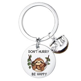 Hgreiwgk Sloth Keyring Funny Sloth Gifts for Women Men Sloth Animal Lover Keyring Sloth Lover Gift Birthday Gift Cute Sloth Stuff Sloth Present