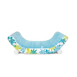 INTEX 56294EP Inflatable Tropical Canopy Lounge: Detachable Fabric Sunshade – Built-in Cup Holders – Rope Ties – 440lb Weight Capacity – 88" x 59" x 65"