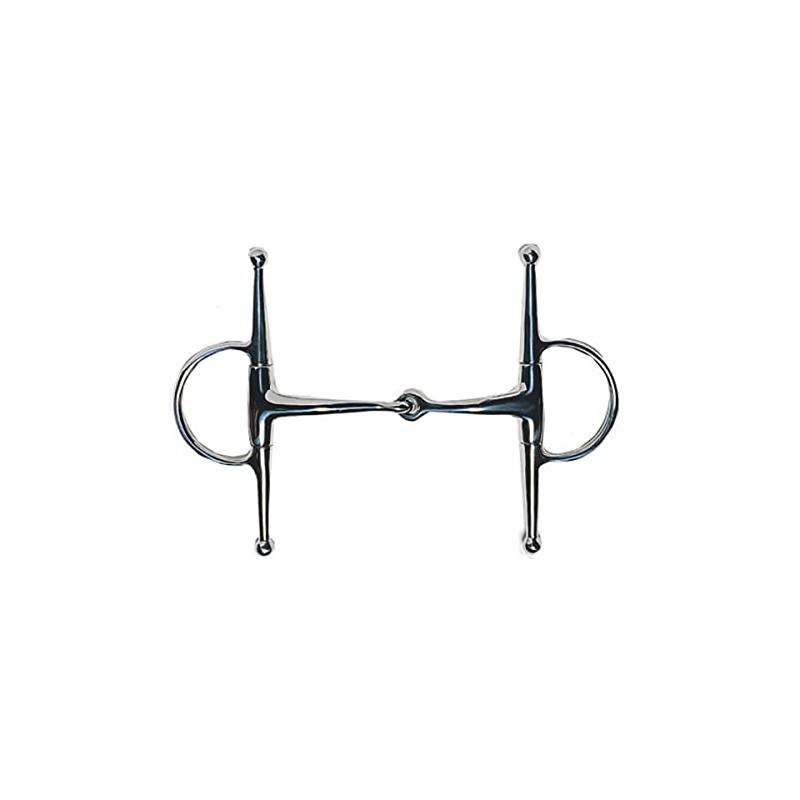 Korsteel Stainless Steel Jointed Full Cheek Snaffle Bit, 5"