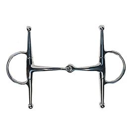 Korsteel Stainless Steel Jointed Full Cheek Snaffle Bit, 5"