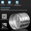 [Upgraded] Hon&Guan Duct Damper 4 inch, Backdraft Damper One-Way Airflow
