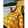 Surf and Racquet Towels, Quick Dry, Sand Resistant, Light Weight and Compact (Lemons Yellow and Orange, 78 x 35 Towel)