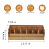 MinBoo Acacia Wood Belt Organizer Box,6 Grids Belt Rack for