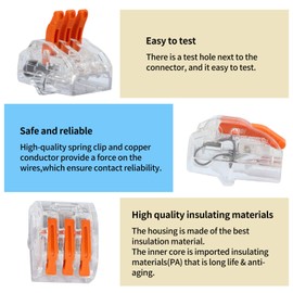 Dicio Lever Wire Connectors Nuts UL Listed: Lever Wire Connectors 5 Port 10 PCs Electrical Connectors Wiring Connectors Kit for 28-14 Gauge Wires